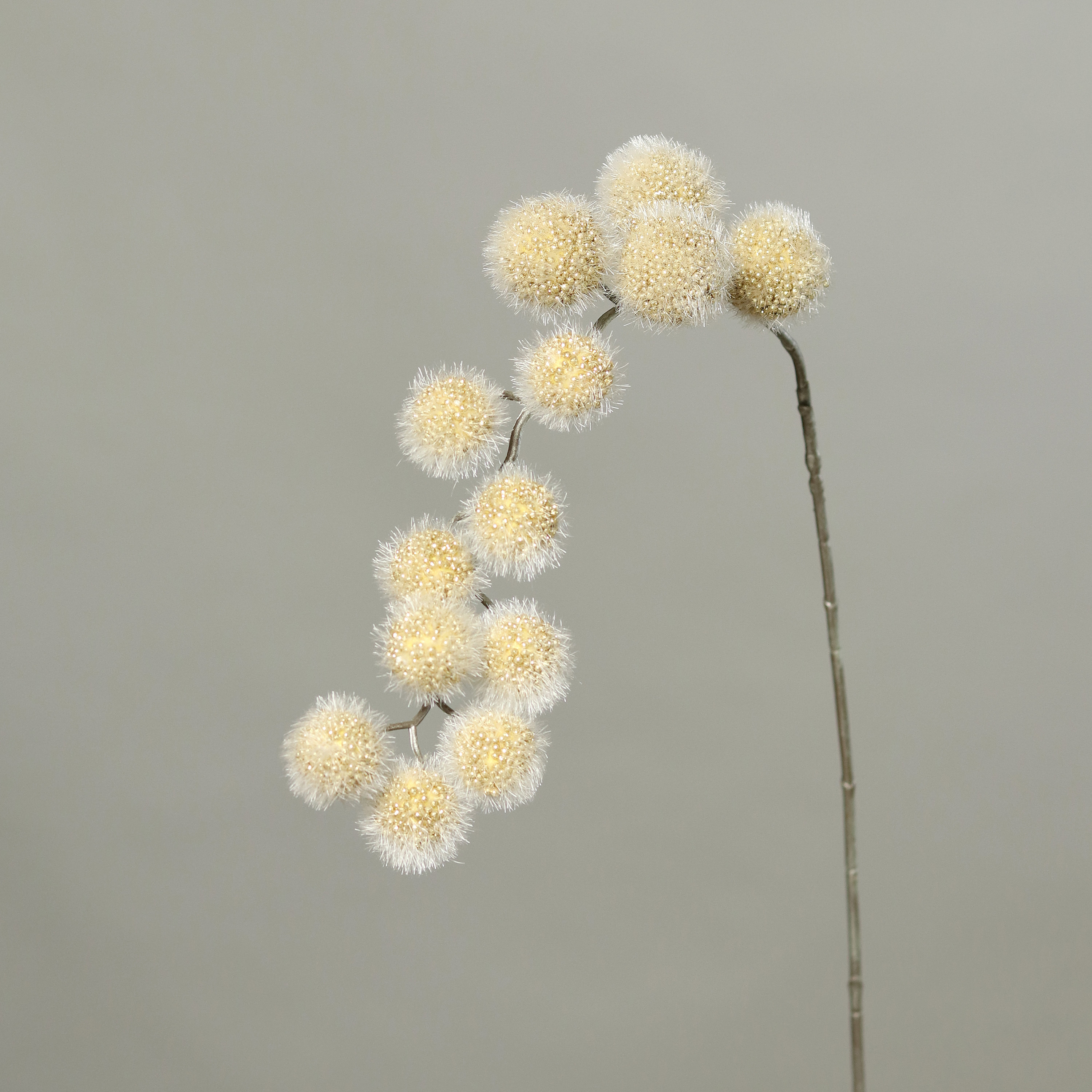 Kugelgras / Kugelzweig 82cm gold DP künstlicher Zweig Kunstblumen künstliche Blumen