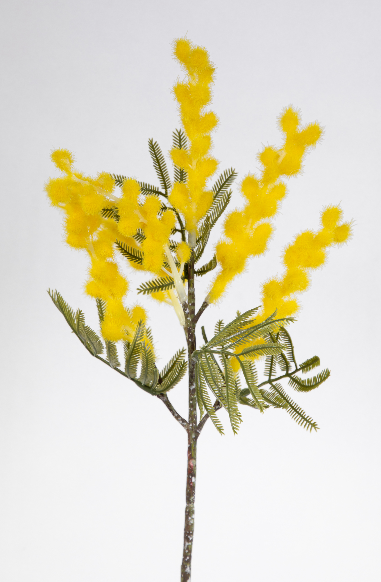 Mimosenzweig 39cm gelb GA Kunstblumen künstliche Mimose Sinnpflanzen Blumen