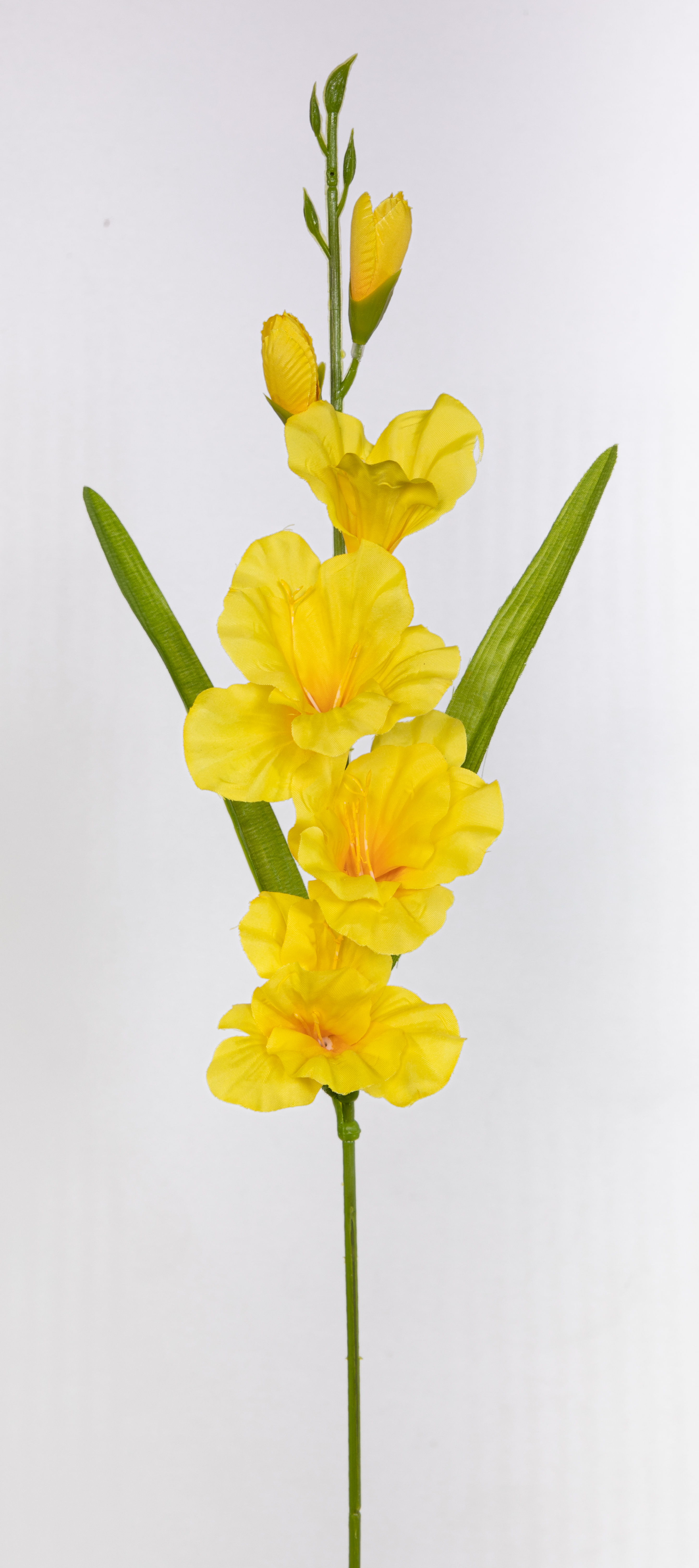 Gladiole 60cm gelb FT Kunstblumen künstliche Schwertblume Blumen