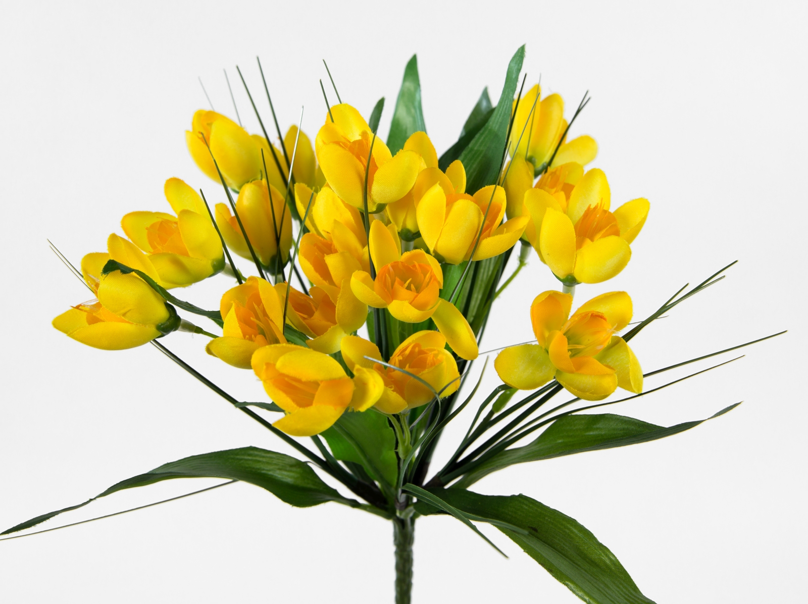 Krokusbusch 28cm gelb PM Kunstpflanzen Kunstblumen künstlicher Crocus Krokus Blumen