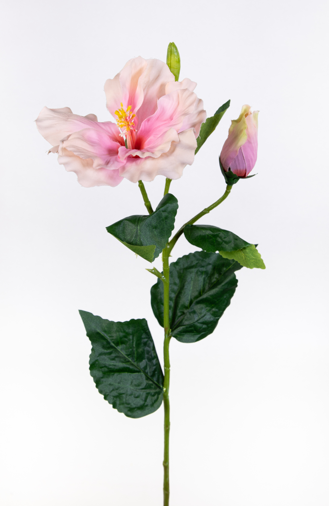 Hibiskuszweig 62cm rosa OG Kunstblumen künstlicher Hibiskus Blumen Seidenblumen