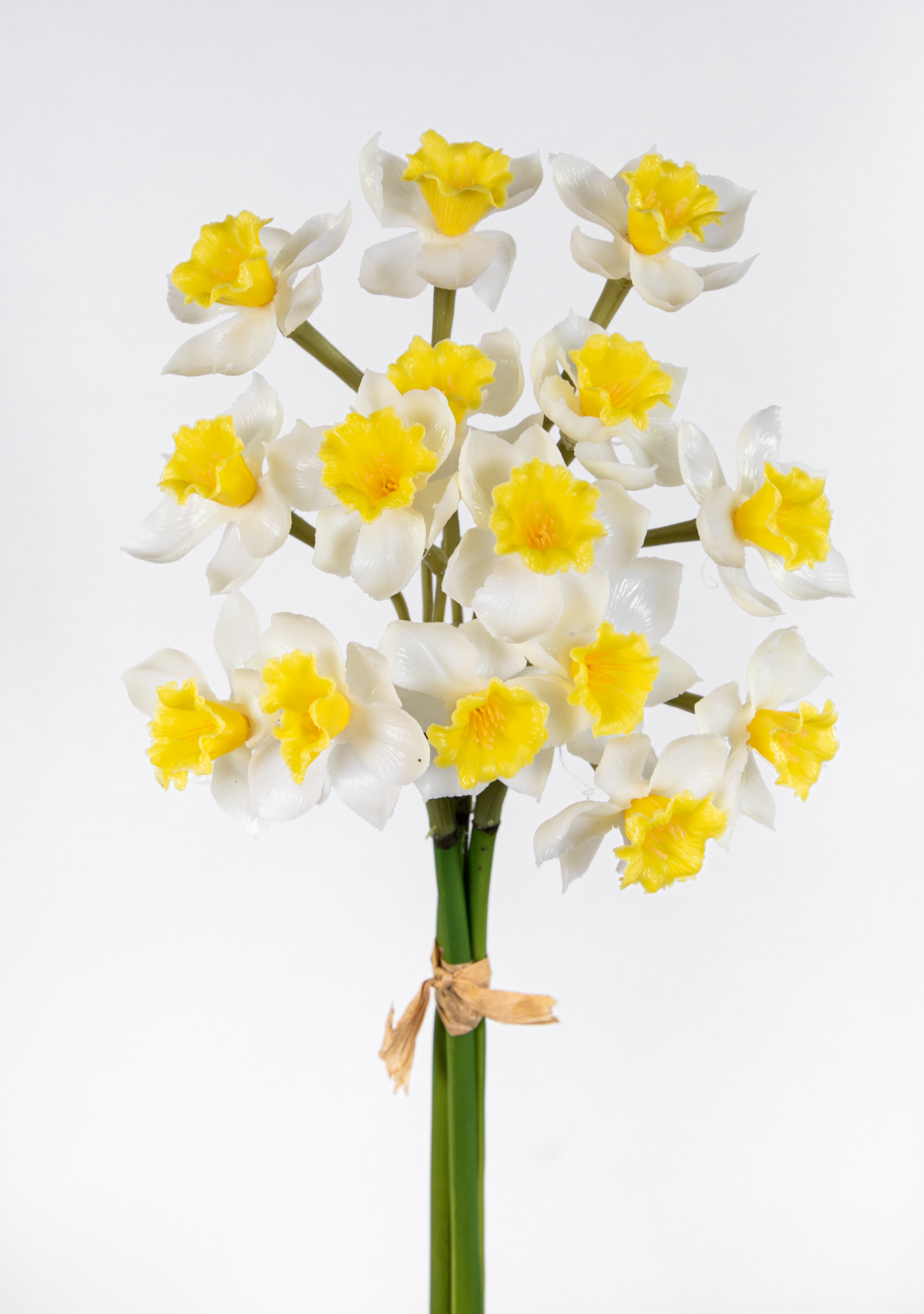 Narzissenbund Real Touch 50cm weiß ZJ Kunstblumen künstliche Blumen Narzissen Osterglocken Daffodils