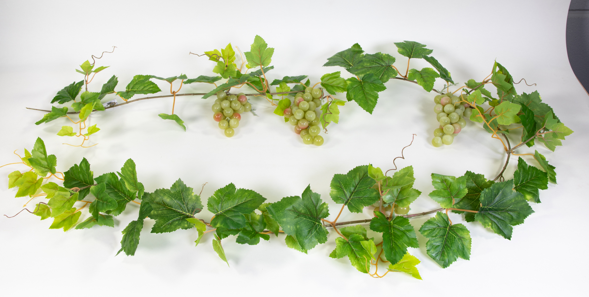 Weinlaubgirlande mit Trauben 200cm grün DP Kunstpflanzen künstliches Weinlaub Girlande Ranke