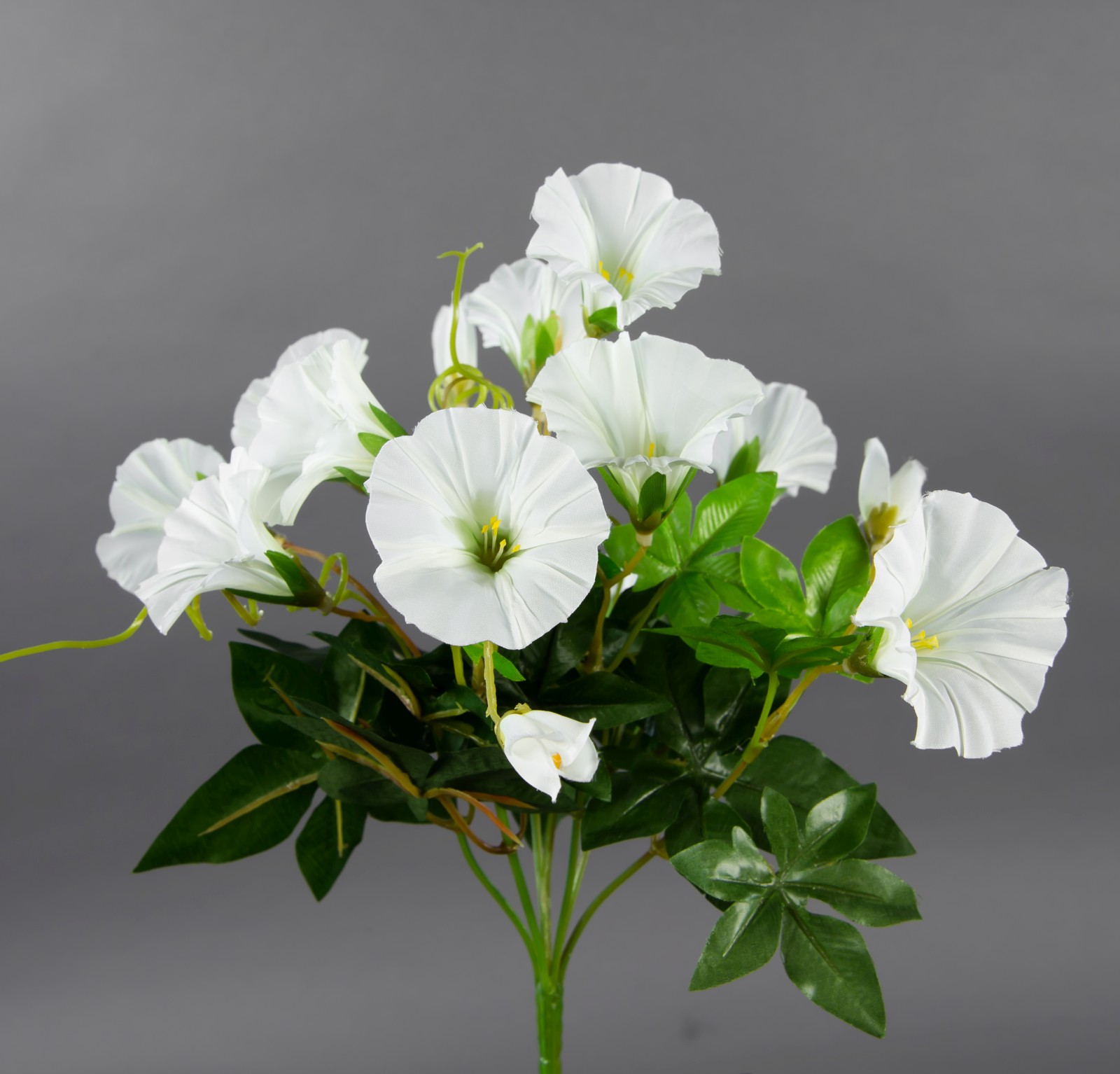 Petunienbusch 28cm weiß -ohne Topf- ZF künstliche Pflanze künstliche Petunie Kunstblume Kunstpflanze