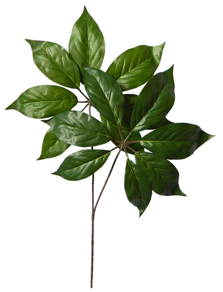 Schefflerazweig 55cm mit 14 Blättern DA Kunstzweig künstlicher Blattzweig Schefflera