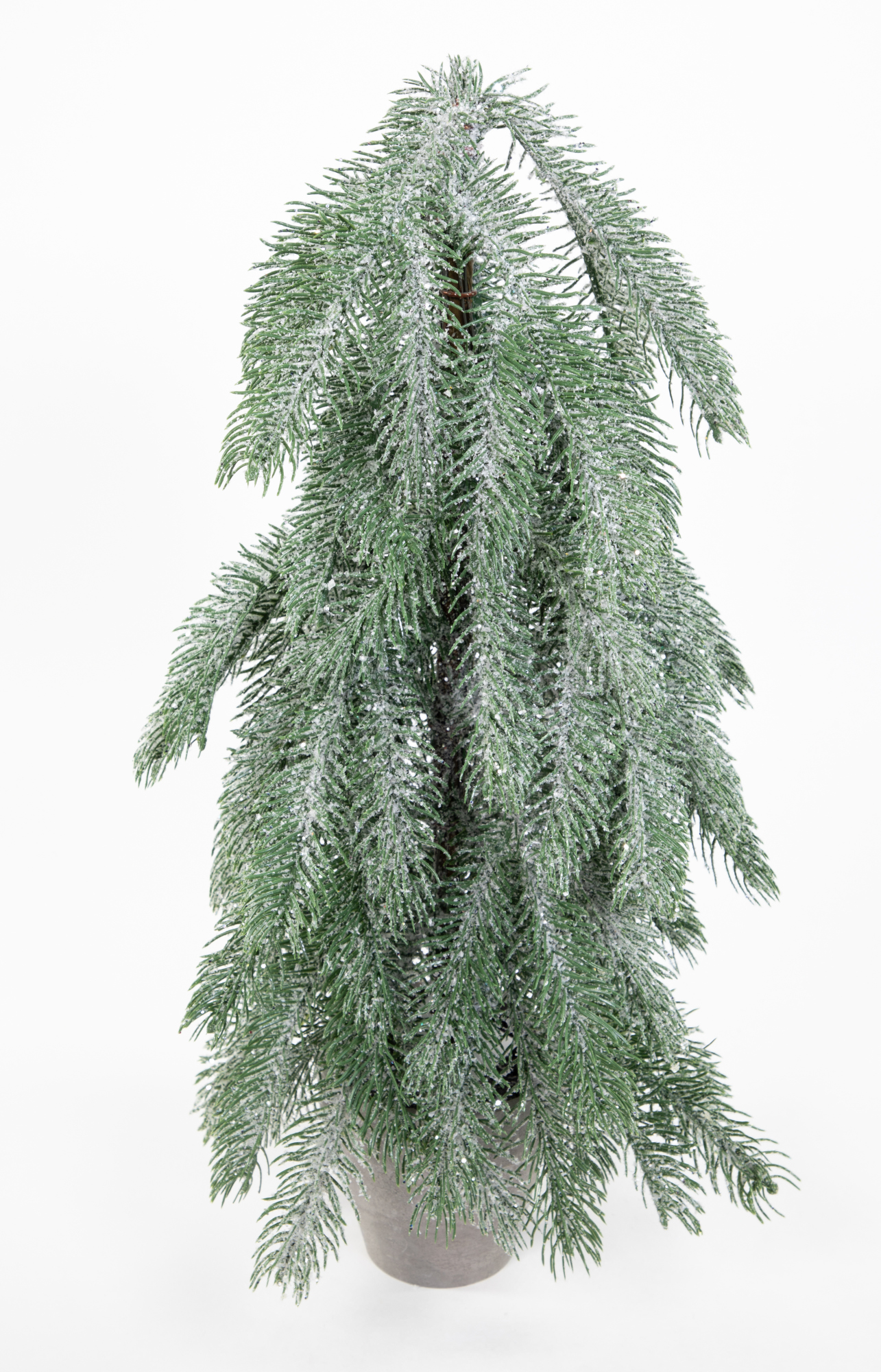 Tannenbaum mit Schnee- und Eiskristallen im Topf 50cm DP künstlicher Weihnachtsbaum Kunststoff 100%