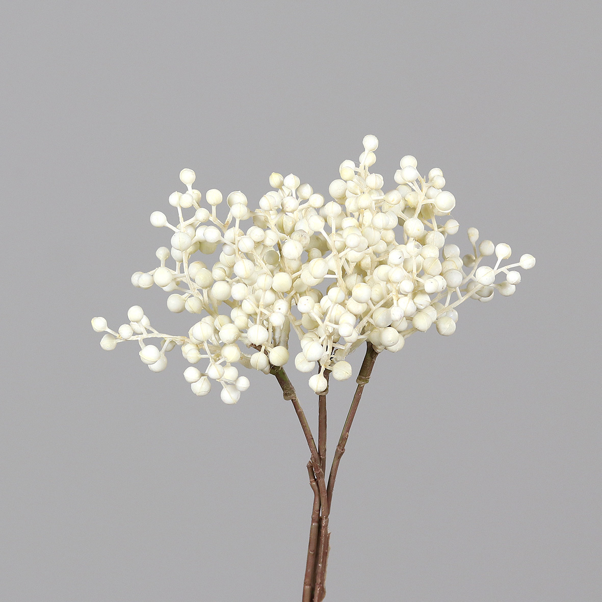 3 Stück Beerenzweig 30cm weiß DP# Kunstzweig künstlicher Zweig Beeren Kunstpflanzen