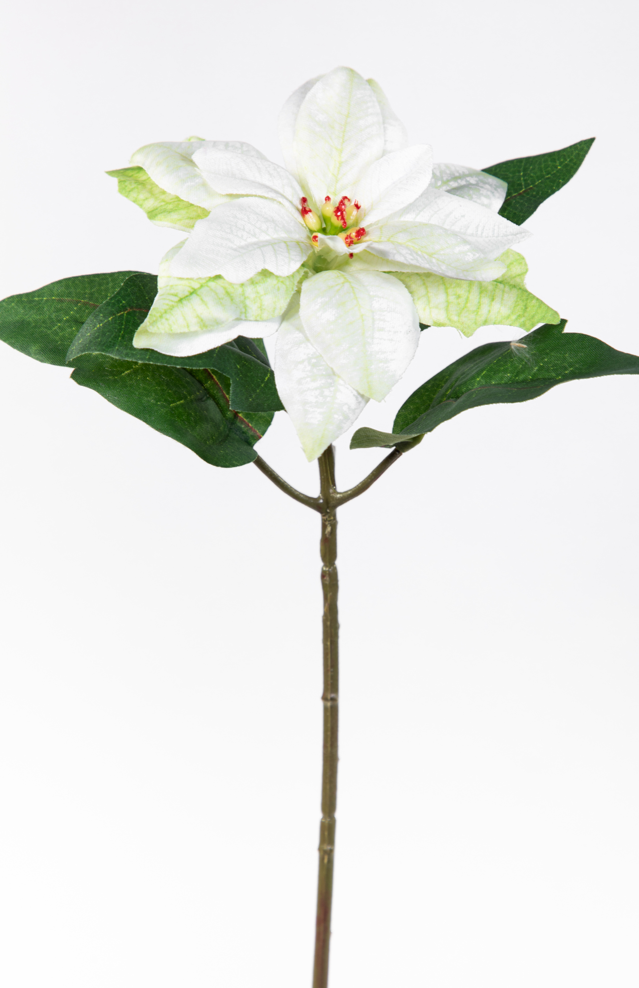 Weihnachtsstern 30cm weiß LM Kunstblumen künstliche Blumen Poinsettie künstlicher Weihnachtsstern