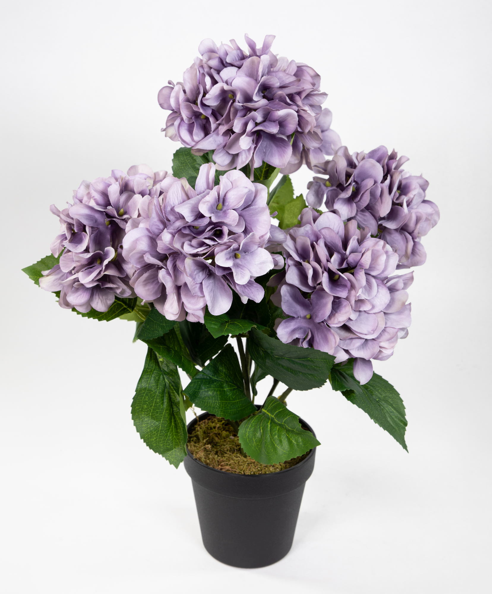 Großer Hortensienbusch 50x38cm lila im Topf GA Kunstpflanze Kunstblumen künstliche Hortensie Pflanze
