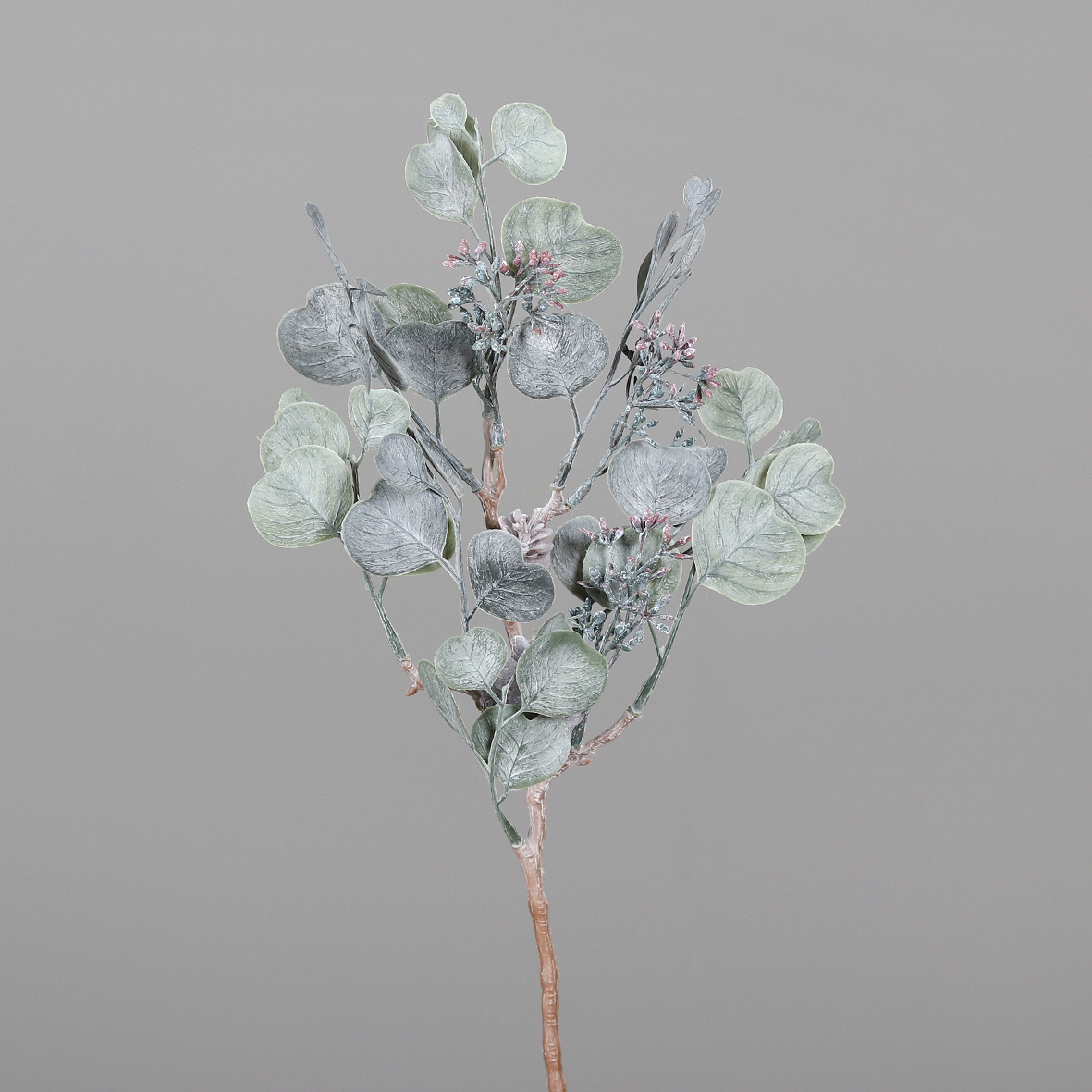 Eukalyptus-Mix-Zweig mit Zapfen 42cm DP künstlicher Zweig Kunstblumen Kunstpflanzen