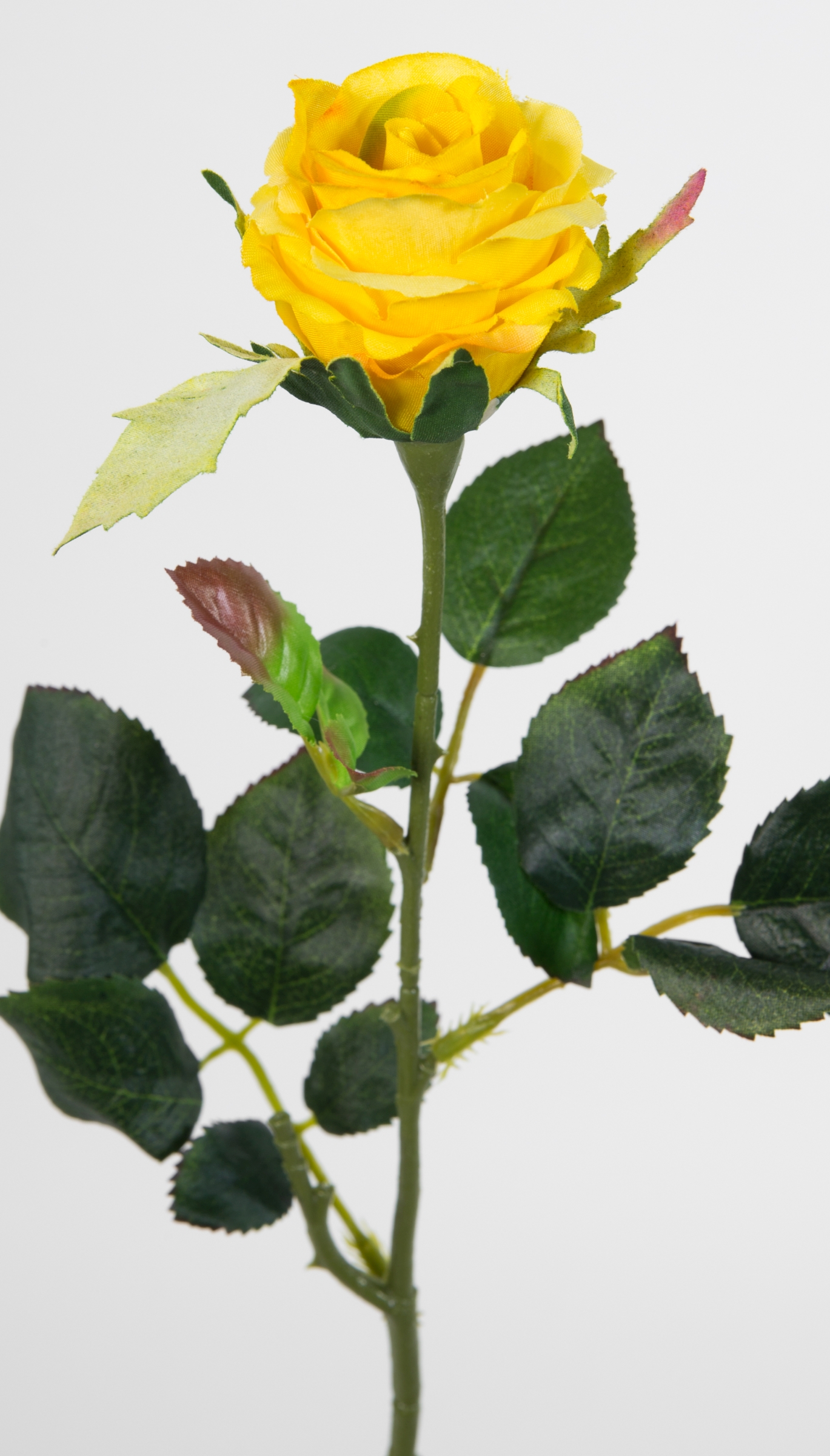 Rose Elena Kunstblumen Seidenblumen Rosen Blumen künstliche gelb 45cm PM