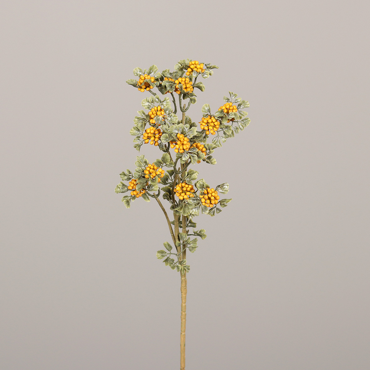 Beerenzweig 62cm gelb DP Kunstzweig künstlicher Zweig Beeren Kunstblumen Kunstpflanzen