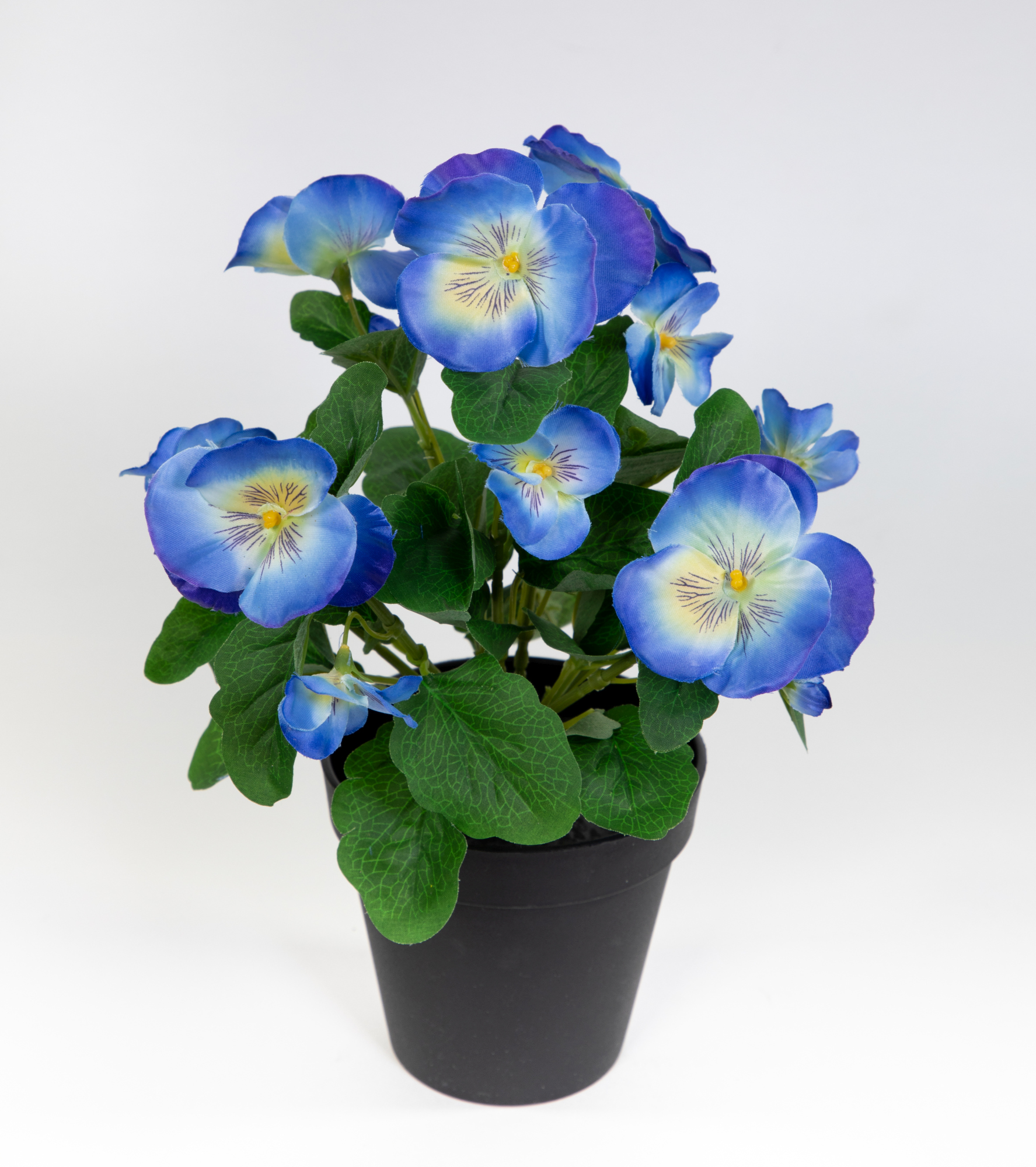 Stiefmütterchen 30cm blau im Topf FT Kunstpflanzen künstliche Veilchen Blumen Kunstblumen