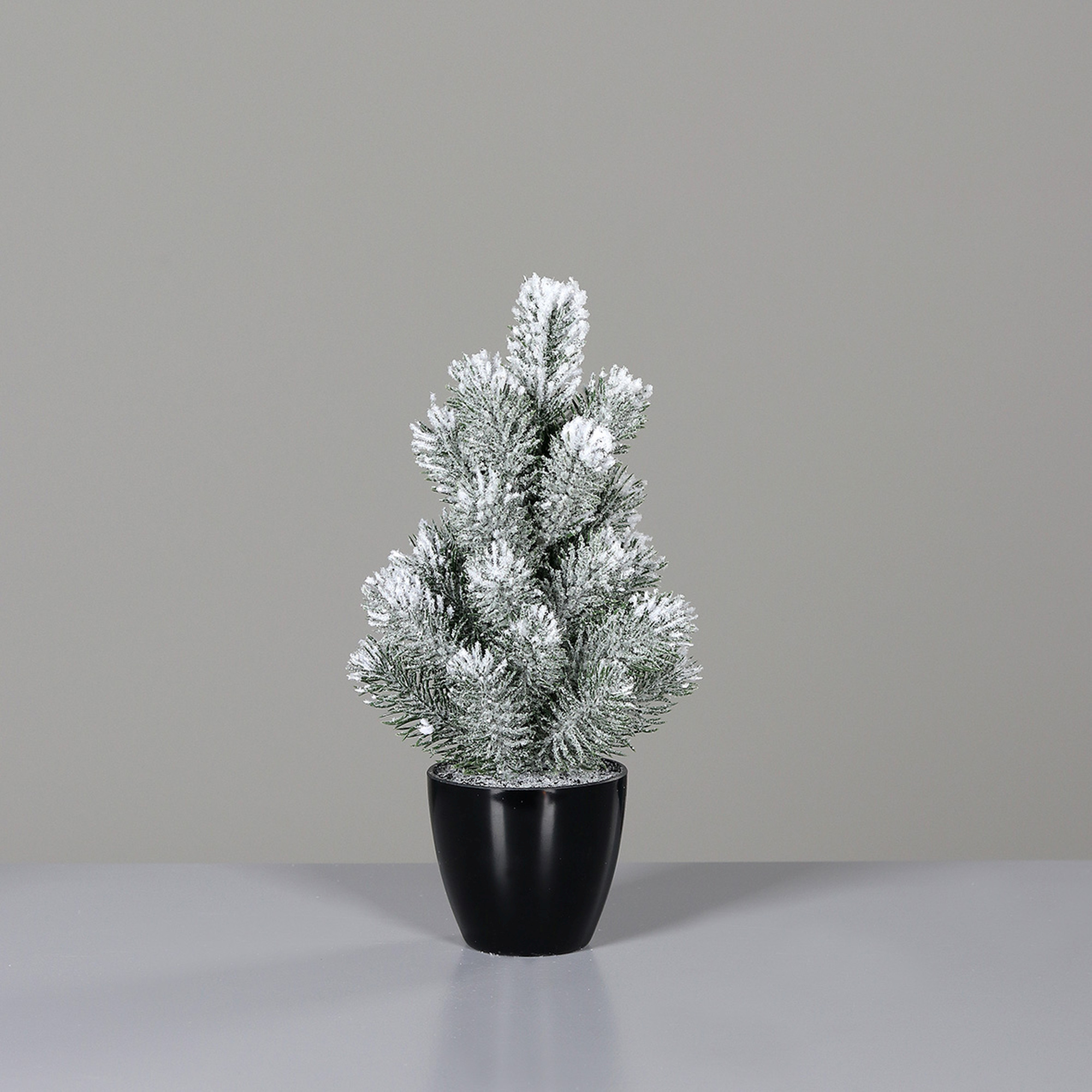 Mini Tannenbaum mit Schnee und Eis 31cm im Topf DP künstlicher Weihnachtsbaum Kunststoff 100% PE