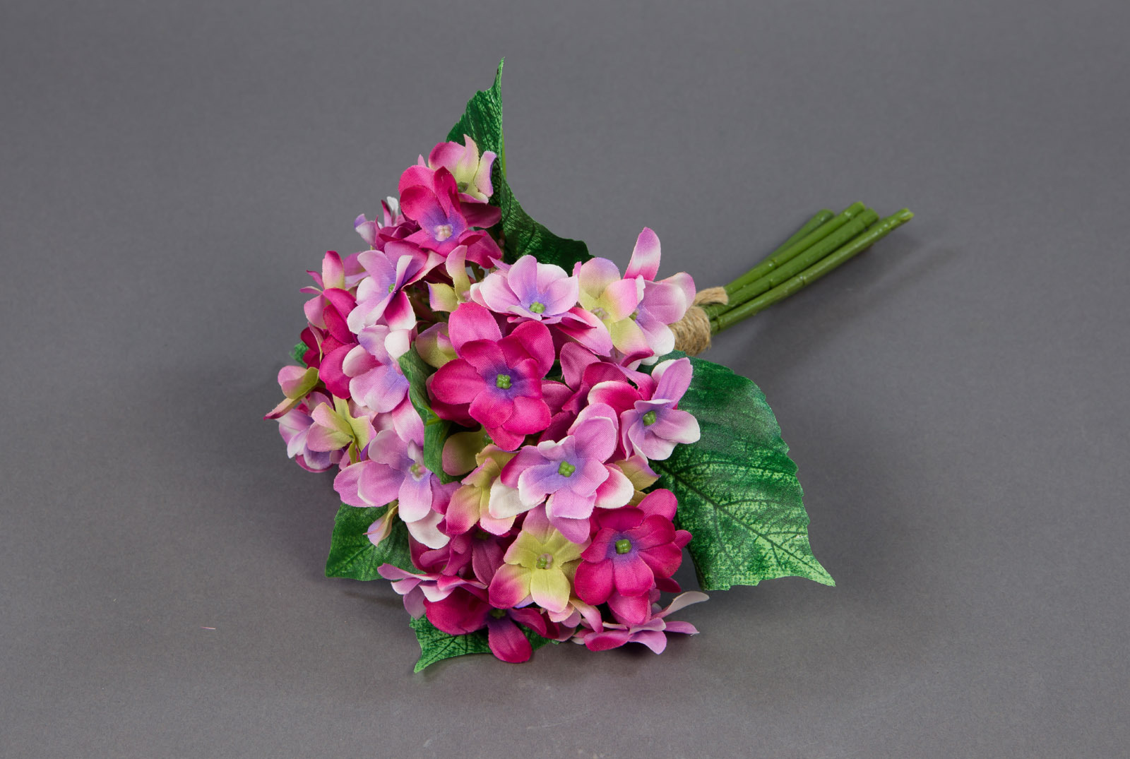 Hortensienstrauß / Hortensienbouquet 24cm rosa-pink PF Kunstblumen künstlicher Strauß Seidenblumen