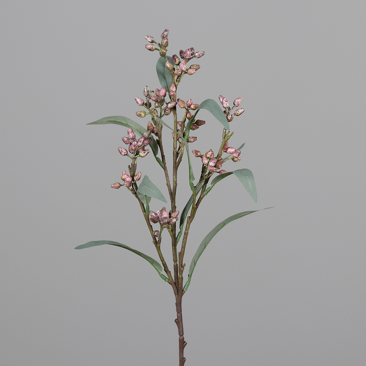 Eukalyptuszweig Blütenknospen 54cm dunkel-rosa DP Kunstblumen künstlicher Eukalyptus Zweige Blumen