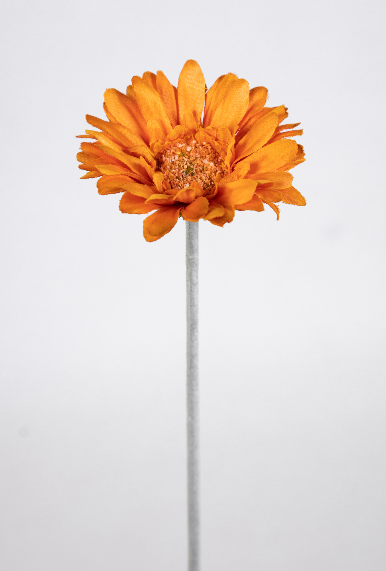 12 Stück Gerbera 46cm orange OG Kunstblumen künstliche Gerbera Blumen Seidenblumen