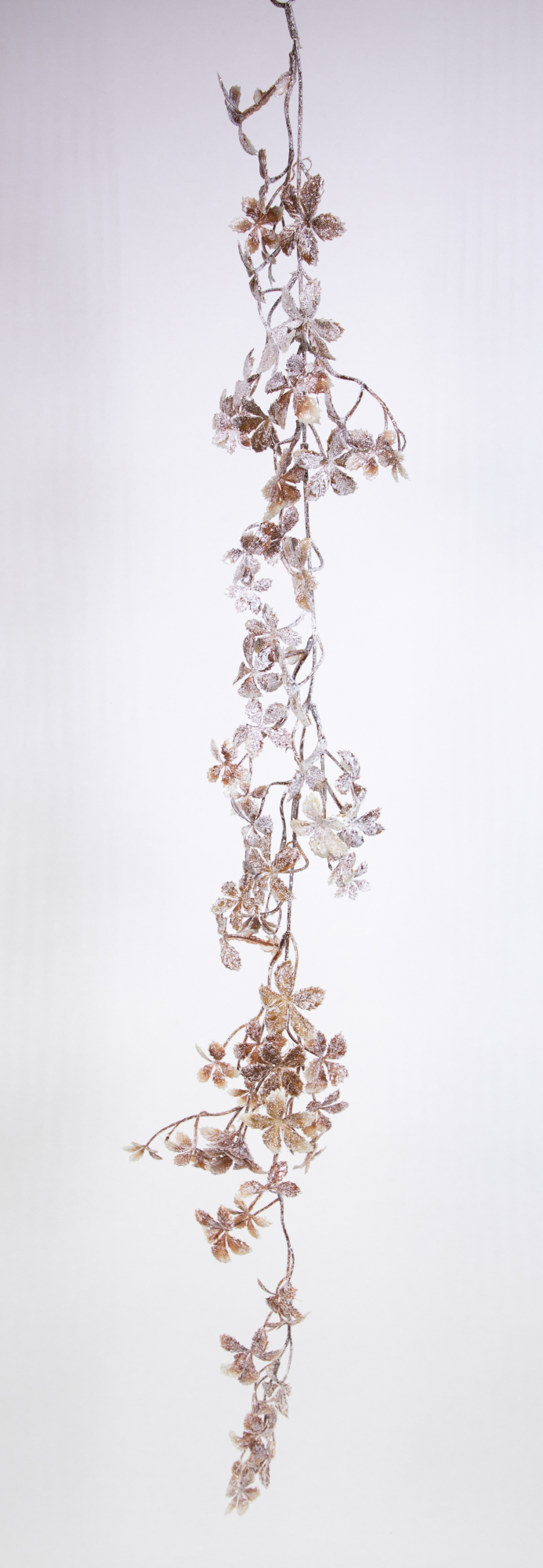 Potentillablattgirlande 80cm braun in Schneeoptik GA Kunstblumen künstliche Blumen Fingerstrauch