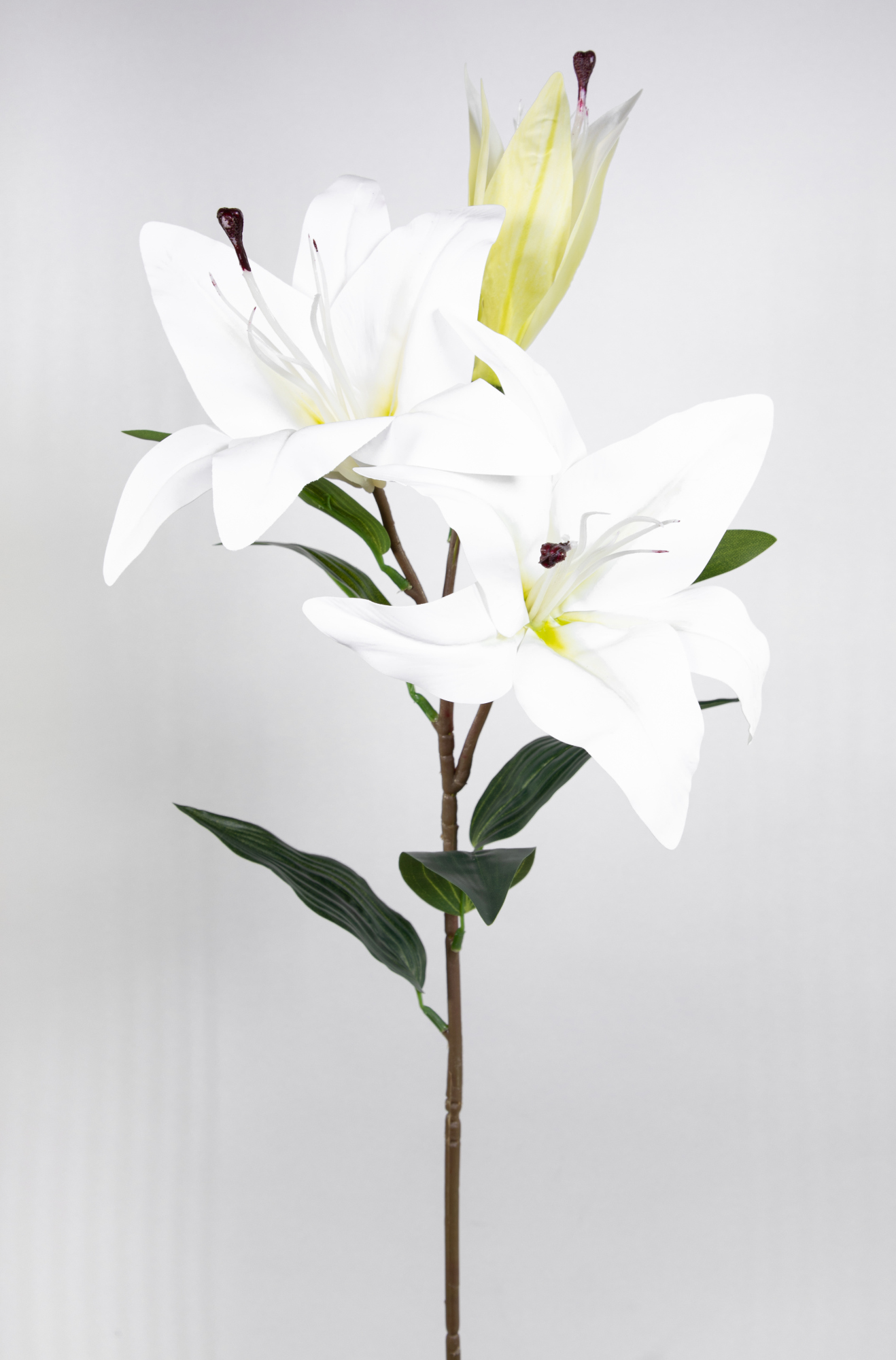 Lilie Real Touch 80cm weiß CG Kunstblumen künstliche Blumen Seidenblumen künstlicher Lilienzweig