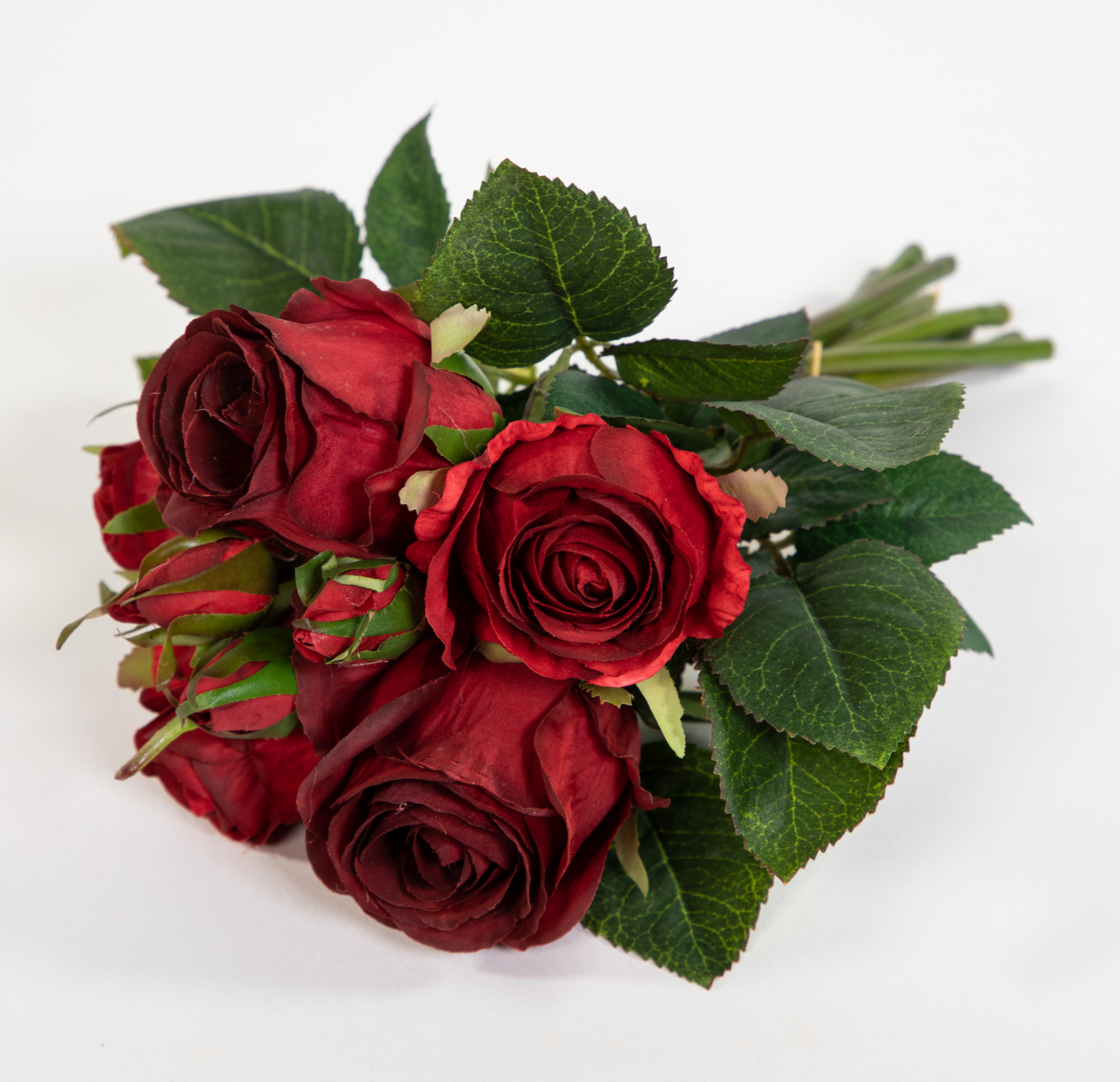 Rosenbund / Rosenstrauß 28cm rot AD Kunstblumen künstliche Rosen Blumen Strauß