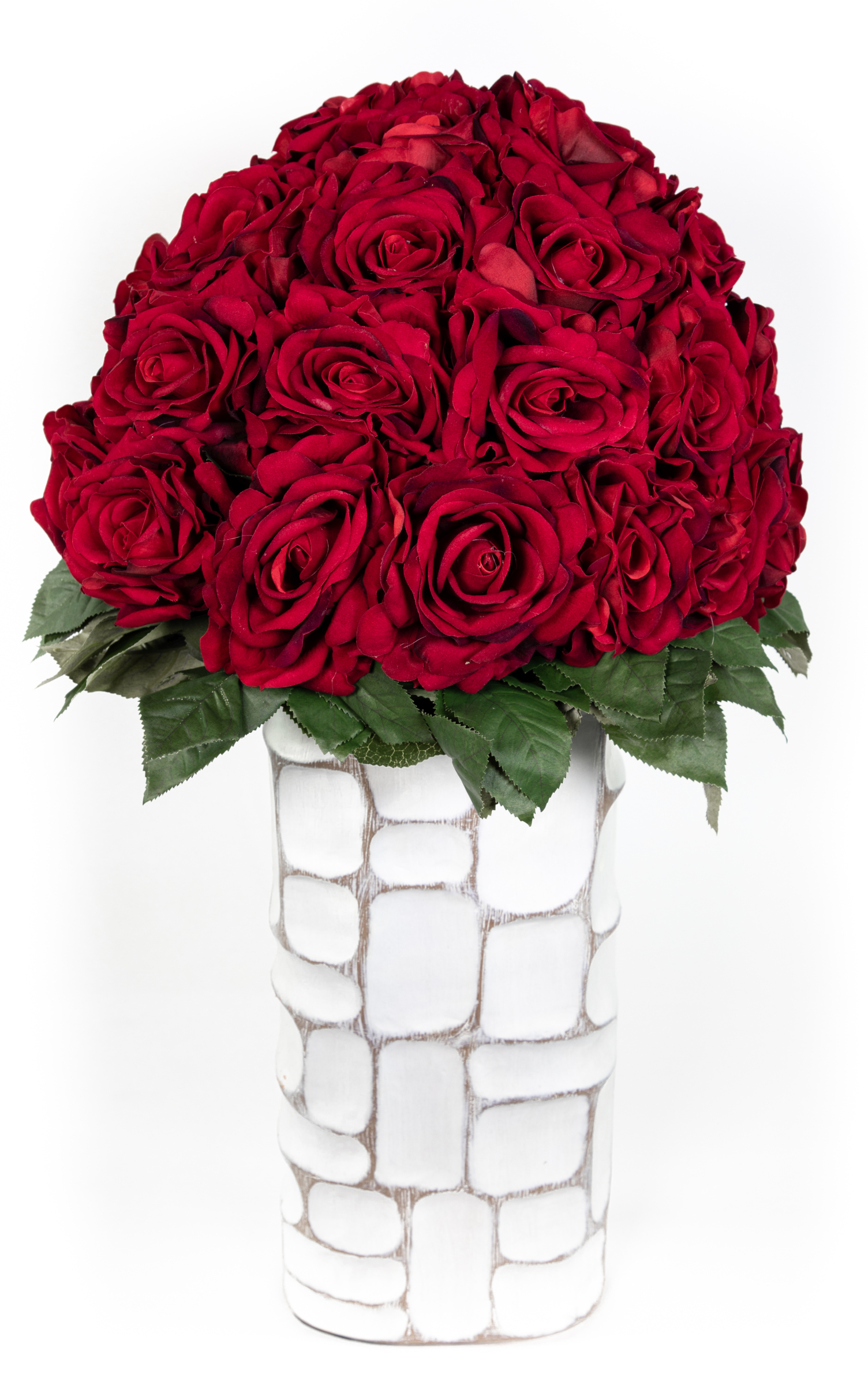 Baccararosenstrauß Exklusiv 56x46cm mit 38 Baccararosen JA Kunstblumen künstliche Blumen Strauß