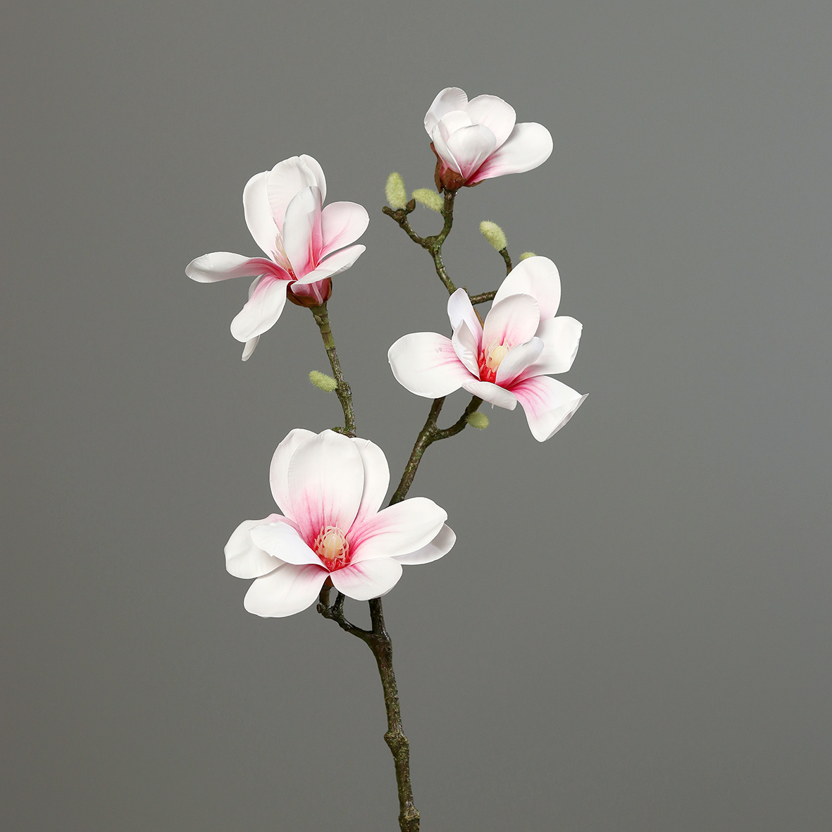 Magnolienzweig Real Touch 85x28cm weiß-rosa DP Kunstblumen künstliche Blumen Magnolie Magnolia