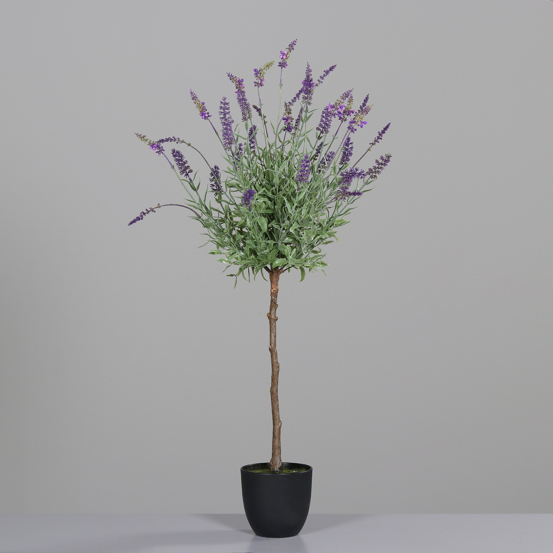 Lavendelstämmchen 95x50cm im Topf DP künstlicher Lavendel Hochstamm Pflanzen Blumen Kunstblumen Kunstpflanzen