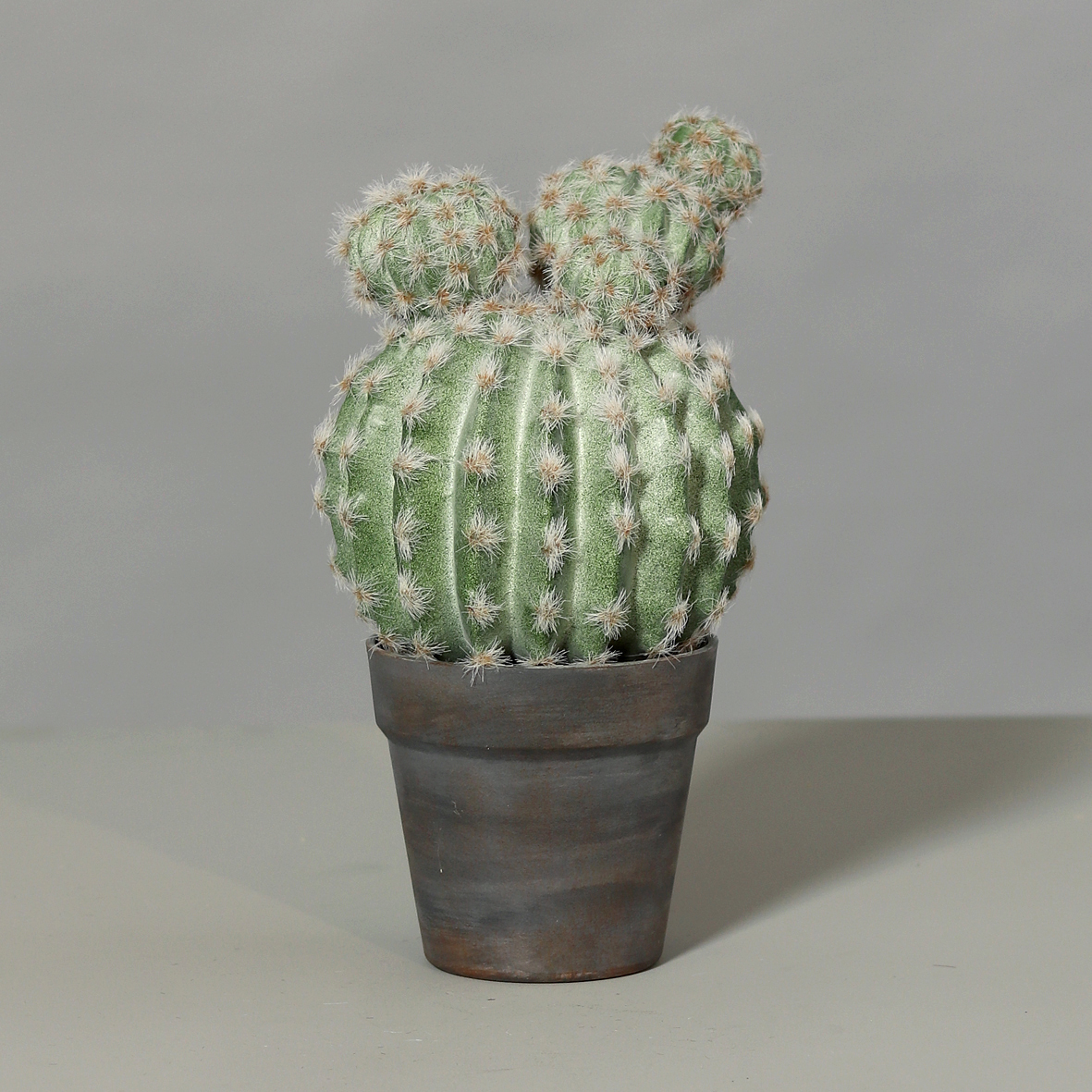 Kugelkaktus Natura 34x18cm im Topf DP Kunstpflanzen künstliche Kakteen Pflanzen künstlicher Kaktus