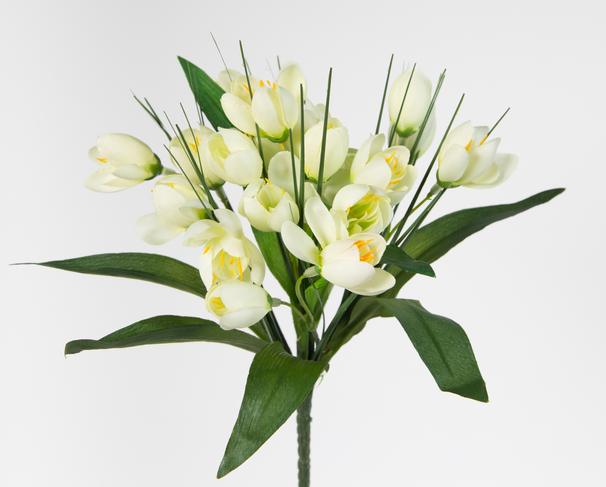Krokusbusch 28cm weiß-creme PM Kunstpflanzen Kunstblumen künstlicher Crocus Krokus Blumen