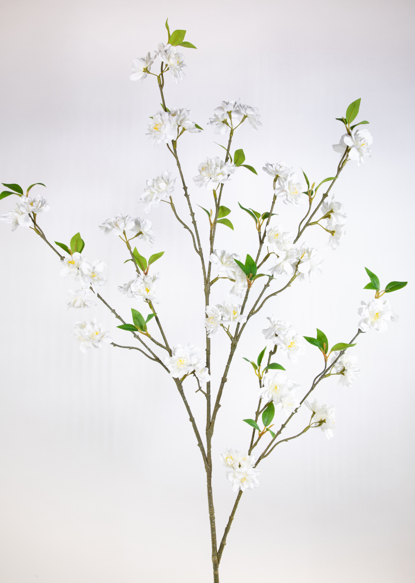 Großer Kirschblütenzweig 125cm weiß GA Kunstblumen künstliche Kirschblüte Blumen Seidenblumen