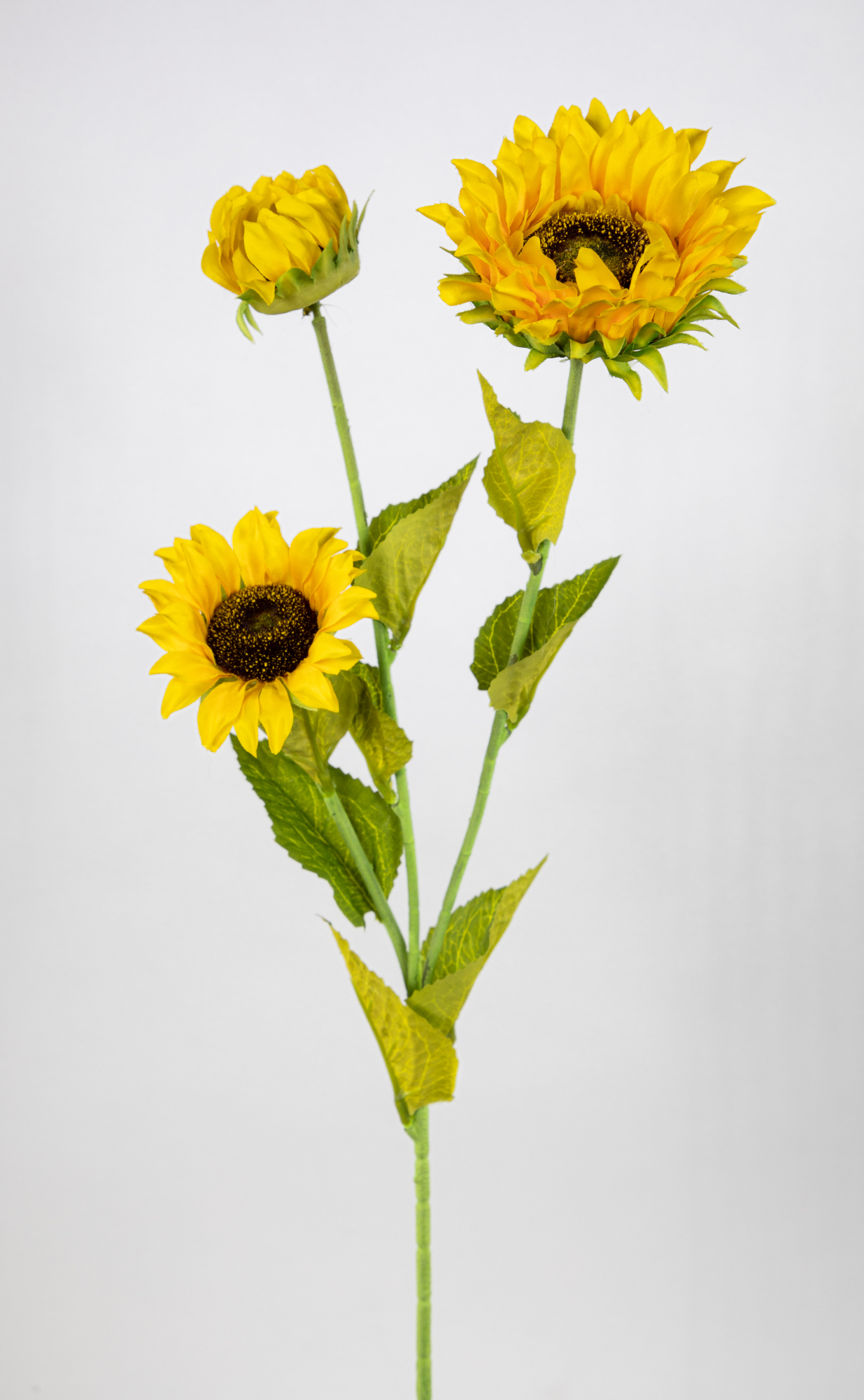 Sonnenblume mit 3 Blüten 67cm JA Kunstblumen künstliche Blumen Sonnenblumen