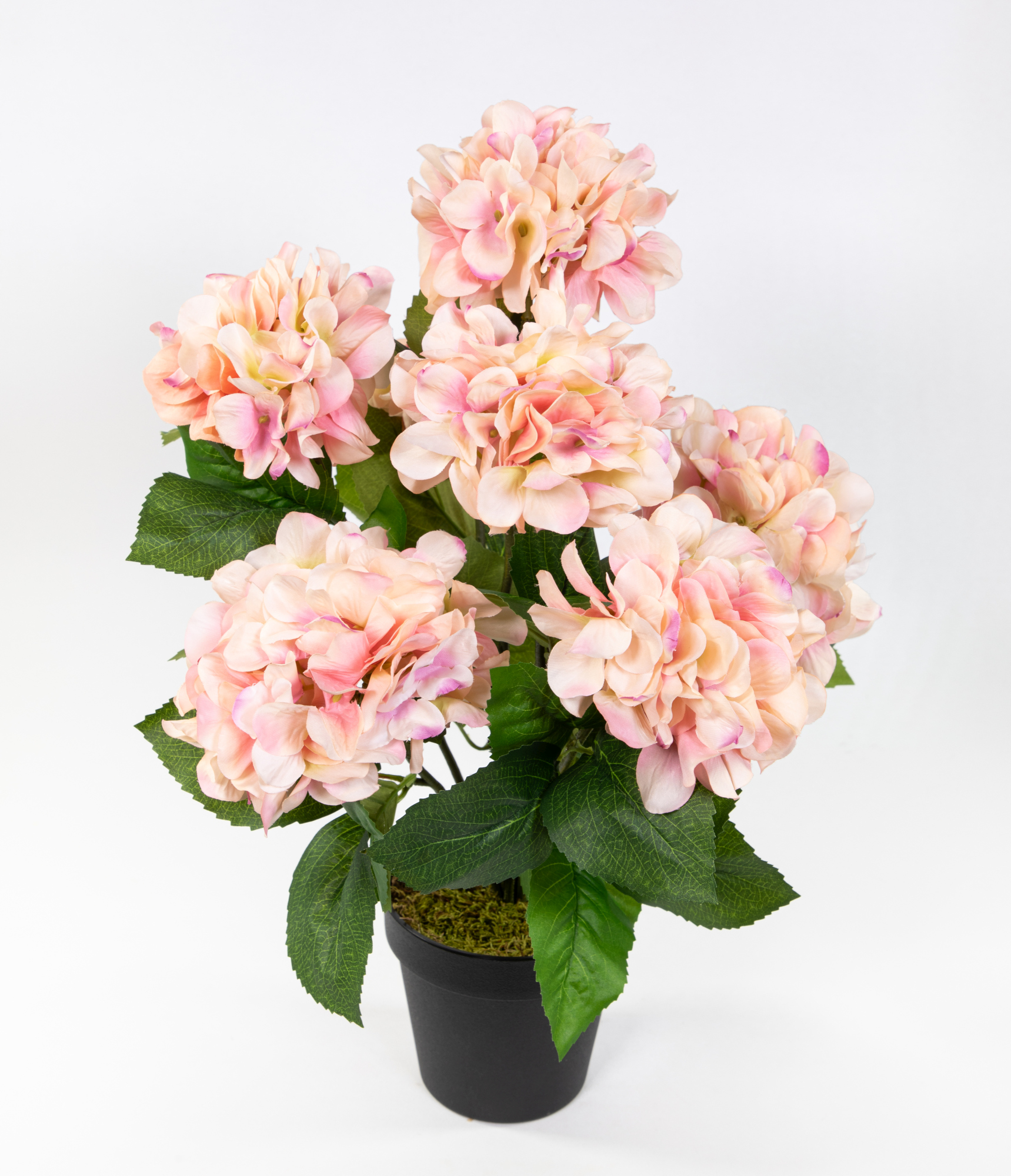 Großer Hortensienbusch 50x38cm rosa im Topf GA Kunstpflanze Kunstblumen künstliche Hortensie Pflanze