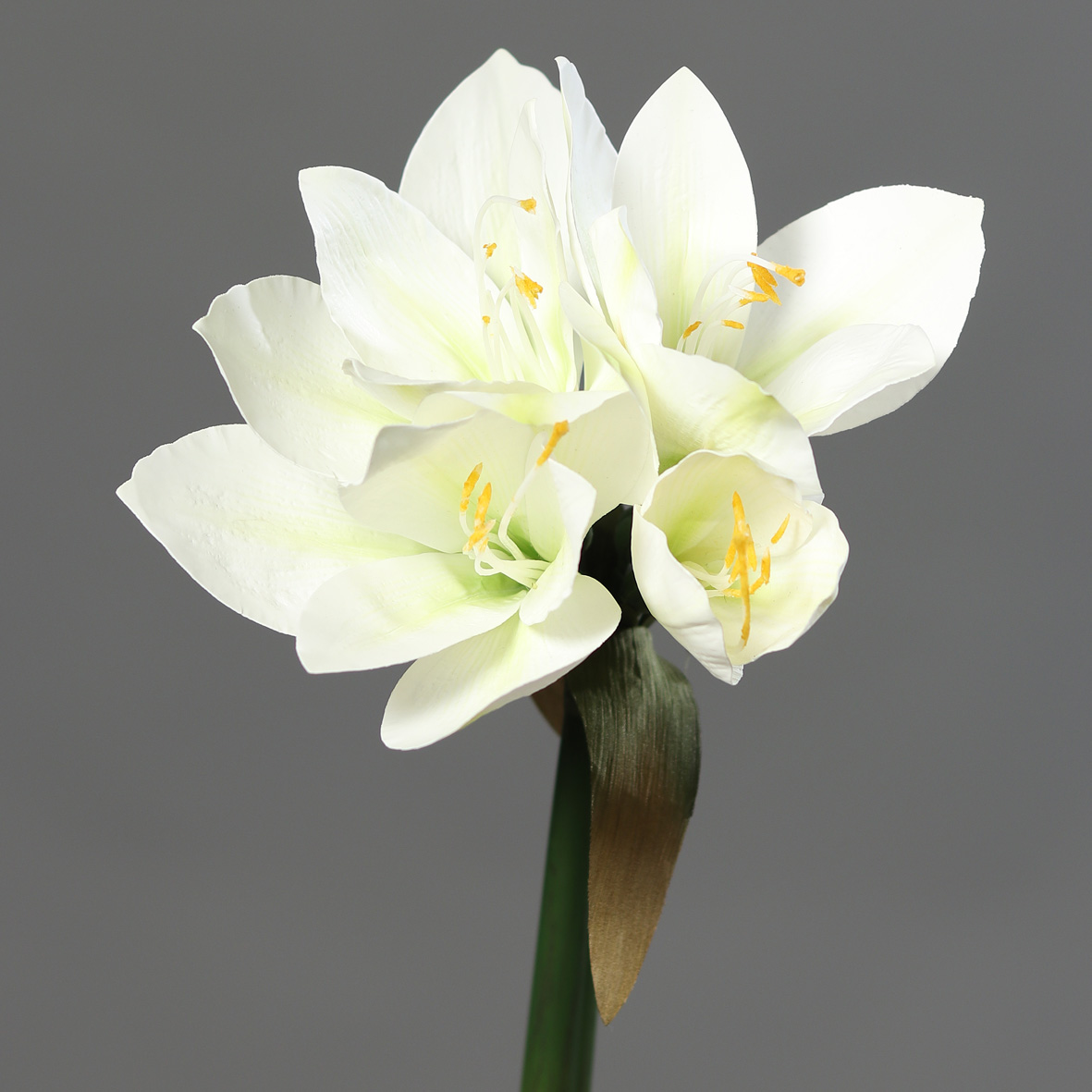 Amaryllis Real Touch 36cm weiß DP Kunstblumen künstliche Blumen Pflanzen
