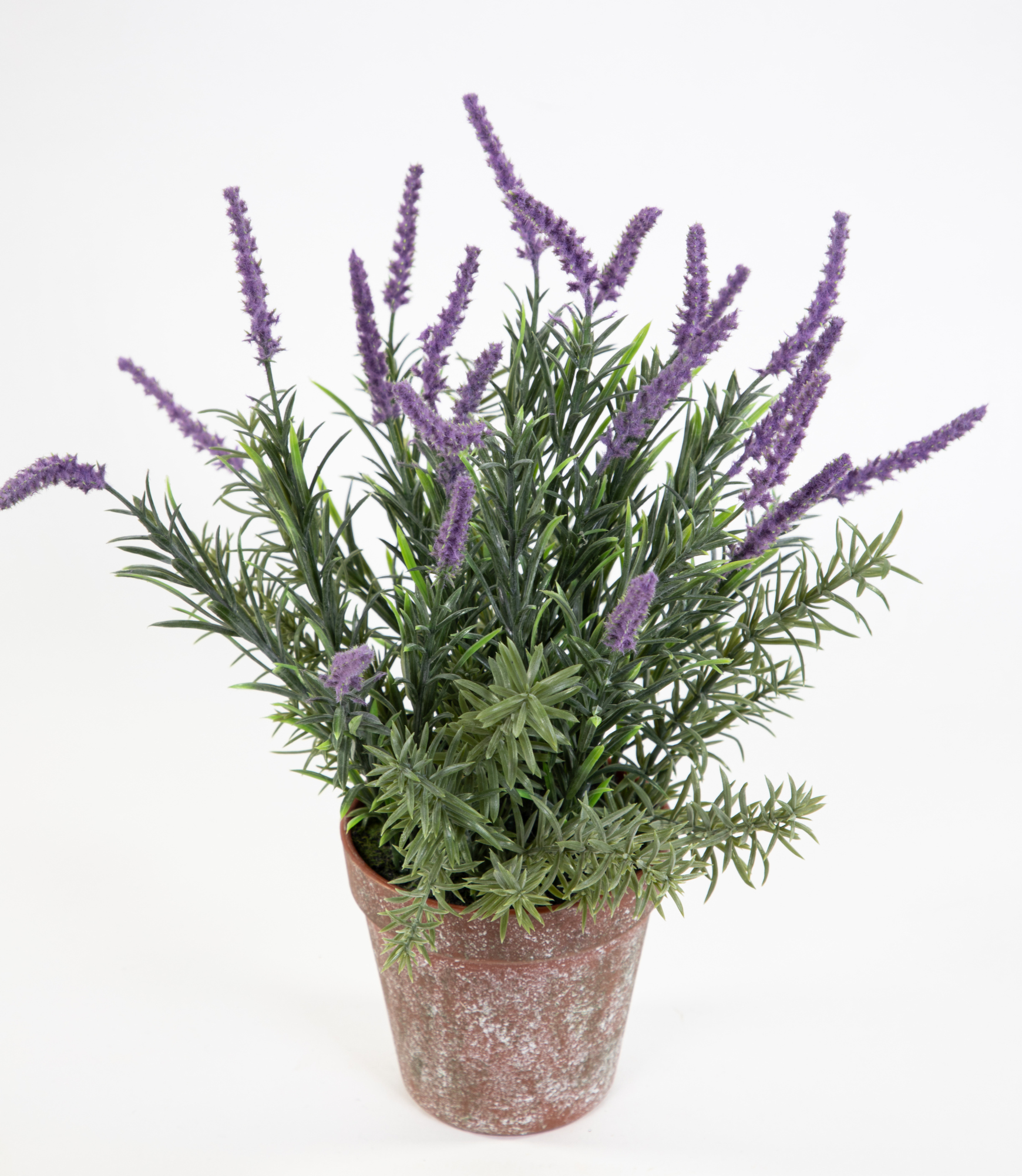 Lavendelbusch 34x26cm im Dekotopf JA Kunstblumen Kunstpflanzen künstliche Blumen Pflanzen
