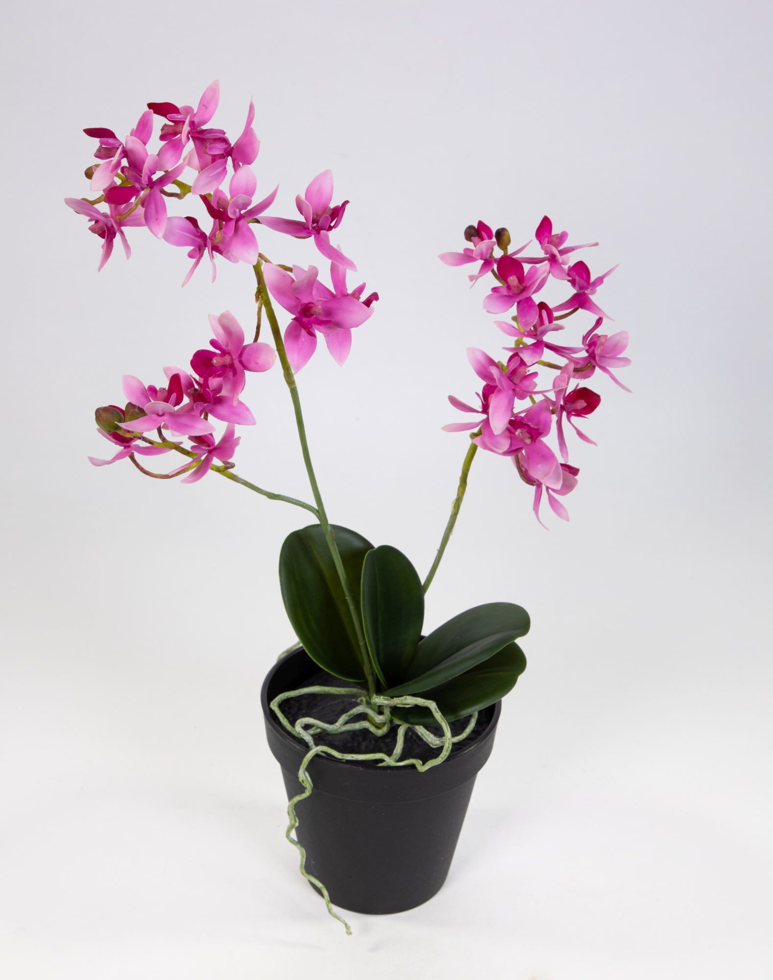 Künstliche Orchidee 38cm fuchsia im Topf DP Blumen Pflanzen Kunstblumen Kunstpflanzen