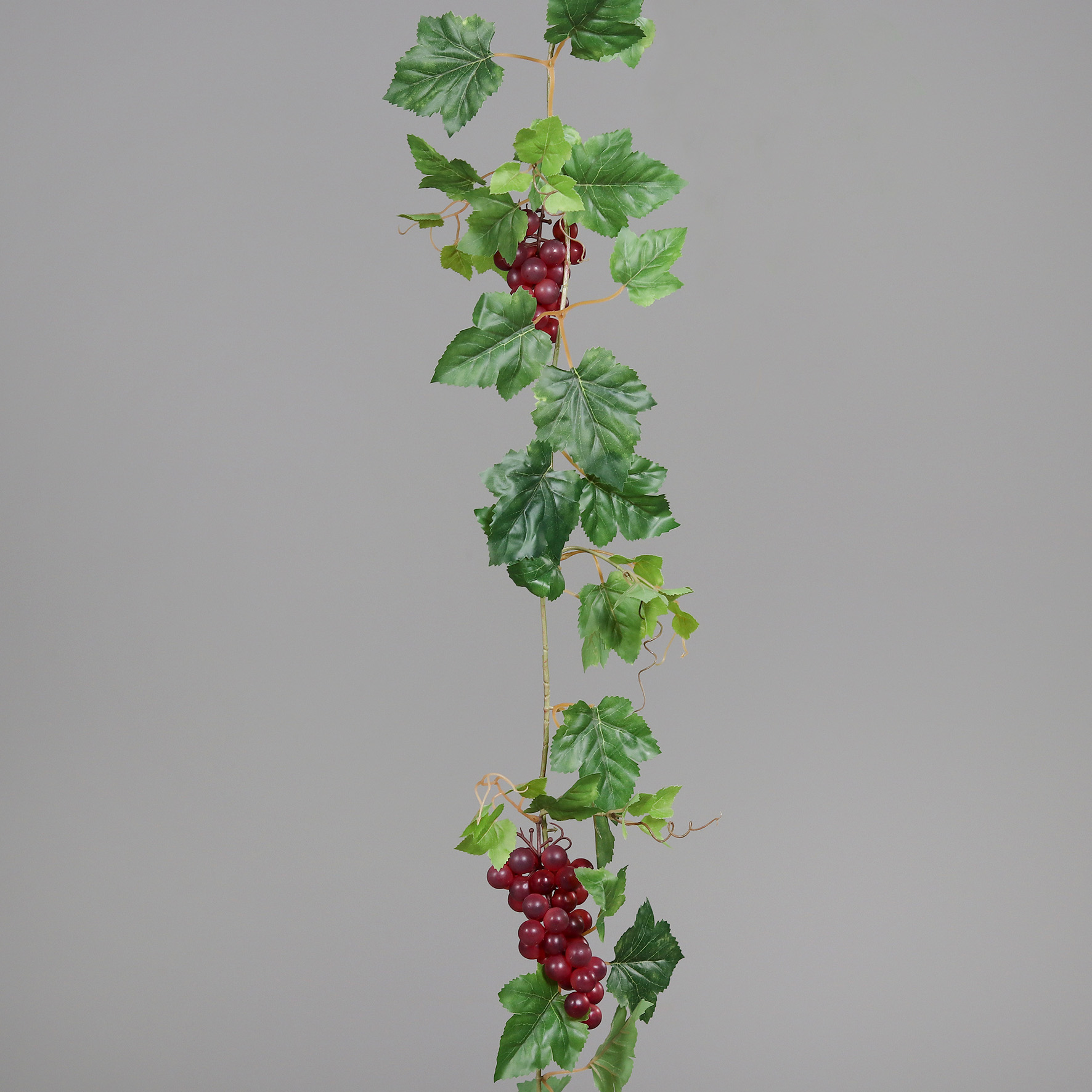 Weinlaubgirlande mit Trauben 200cm rot DP Kunstpflanzen künstliches Weinlaub Girlande Ranke