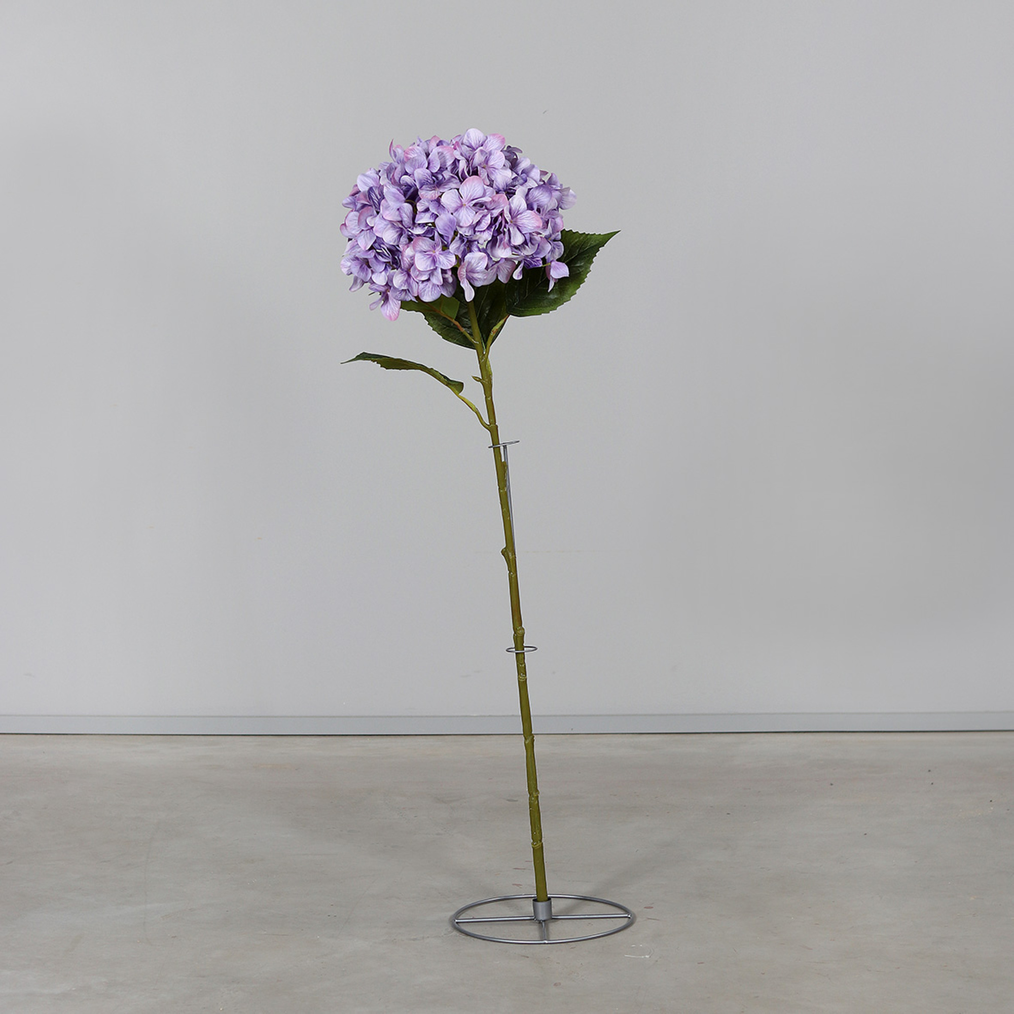 Große Hortensie 110x32cm lila mit Dekoständer DP Kunstblumen künstliche Hortensie Blumen