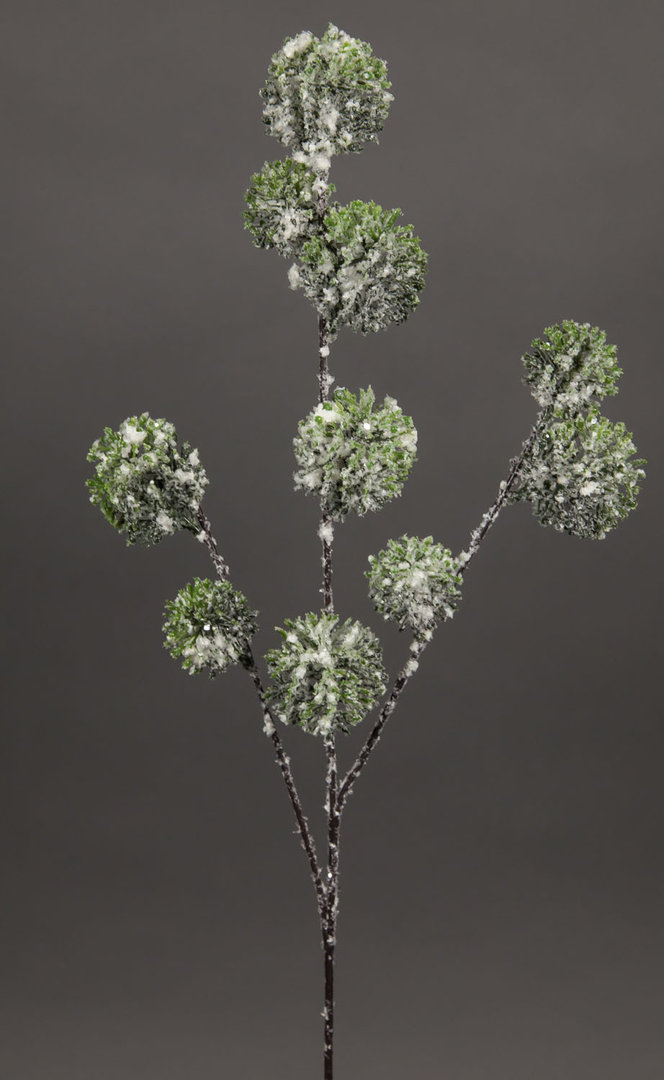 Alliumzweig 60cm mit Schnee und Eis GA Kunstzweig künstlicher Zweig künstliches Allium