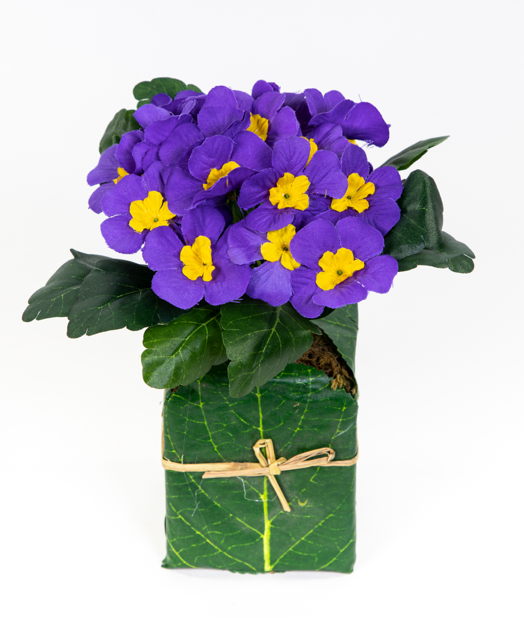 Künstliche Primel im Blatttopf 28cm lila PM künstliche Pflanzen Primelbusch Seidenblumen Kunstblumen Kunstpflanzen