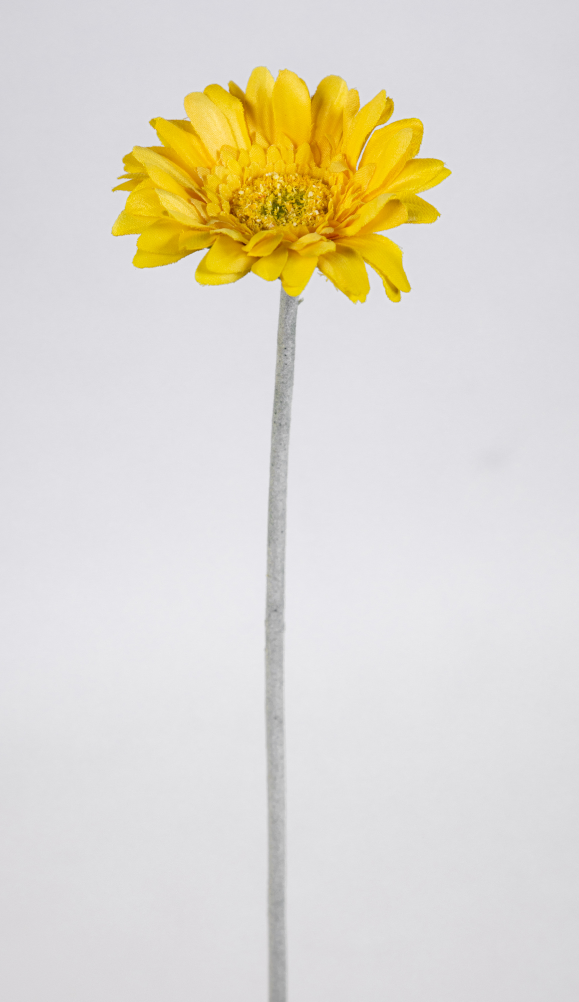 12 Stück Gerbera 46cm gelb OG Kunstblumen künstliche Gerbera Blumen Seidenblumen