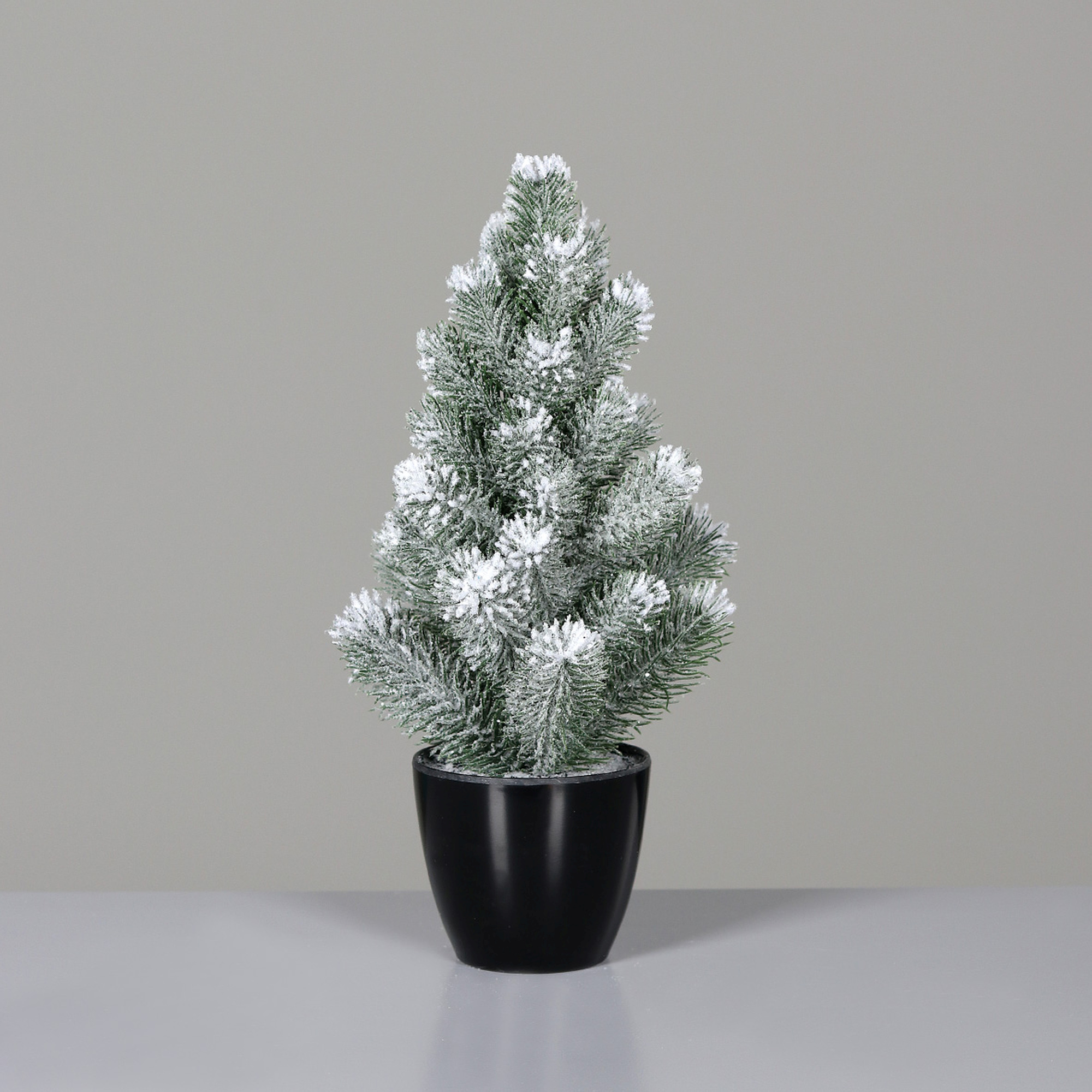 Mini Tannenbaum mit Schnee und Eis 39cm im Topf DP künstlicher Weihnachtsbaum Kunststoff 100% PE
