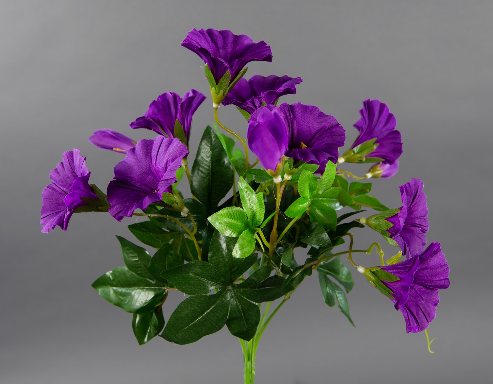 Petunienbusch 28cm lila -ohne Topf- ZF künstliche Pflanze künstliche Petunie Kunstblume Kunstpflanze