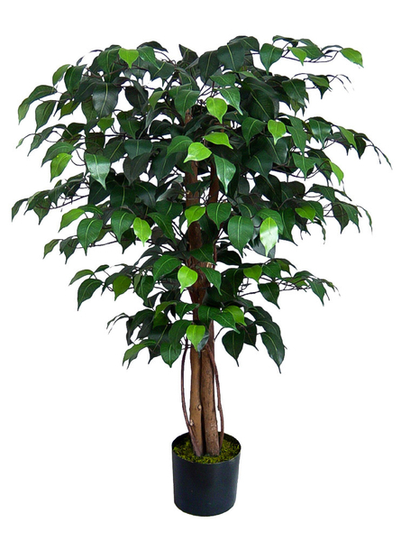 Ficus Benjamini 90cm grün BE künstlicher Baum Kunstbaum Kunstpflanzen