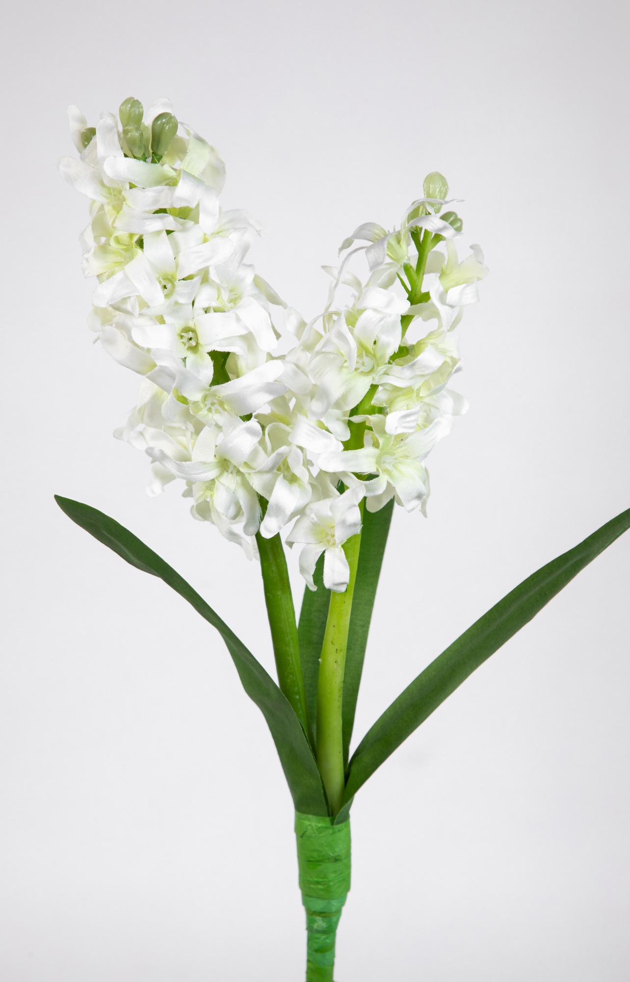 Hyazinthe mit 2 Blütendolden 36cm weiß JA Kunstblumen Kunstpflanzen künstliche Blumen Pflanzen